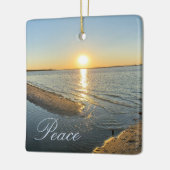 Beach Sunset Peace Ornament - Zeichen (Links)