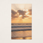 Beach Sunset Photo Cross Prayer Card (Vorderseite)