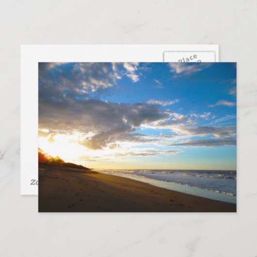Beach Sunset Postcard Postkarte (Vorne/Hinten)