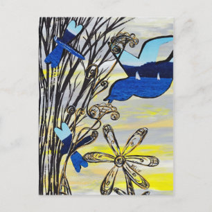 Beach Sunset Postcard Postkarte