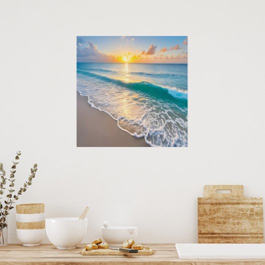 Beach Sunset Poster (Küche)