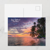 Beach Sunset Postkarte (Vorne/Hinten)