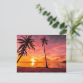 Beach Sunset Postkarte (Stehend Vorderseite)