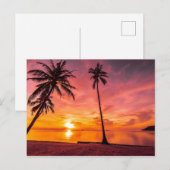 Beach Sunset Postkarte (Vorne/Hinten)