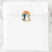Beach Sunset Romance Sticker (Tasche)