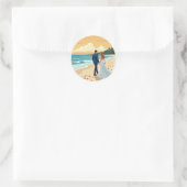 Beach Sunset Romance Sticker (Tasche)