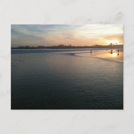 Beach Sunset, Santa Cruz, CA Postkarte (Vorderseite)