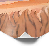 Beach Sunset | Schöne Aquarellmalerei Poster (Ecke)