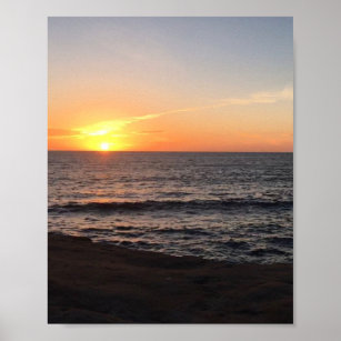 Beach Sunset Sea Foto Poster