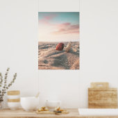 Beach Sunset Sea Muschel Beach Fotoposter Poster (Küche)
