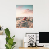 Beach Sunset Sea Muschel Beach Fotoposter Poster (Heimbüro)