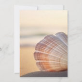 Beach Sunset Seashell Pearls & Prosecco Einladung (Rückseite)