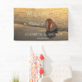 Beach Sunset Seashell Wedding Banner (Insitu)