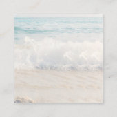 Beach Sunset Seaside Wedding Scan Code RSVP Begleitkarte (Rückseite)