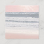 Beach Sunset Seaside Wedding Scan Code RSVP Begleitkarte (Rückseite)