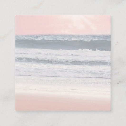 Beach Sunset Seaside Wedding Scan Code RSVP Begleitkarte (Rückseite)