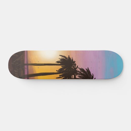 Beach Sunset Skies Skateboard (Horizontal)
