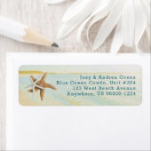 Beach Sunset Starfish Coast Address Labels (Insitu)