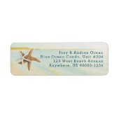 Beach Sunset Starfish Coast Address Labels (Vorne)