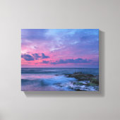 Beach Sunset Stretched Canvas Print Leinwanddruck (Vorderseite)