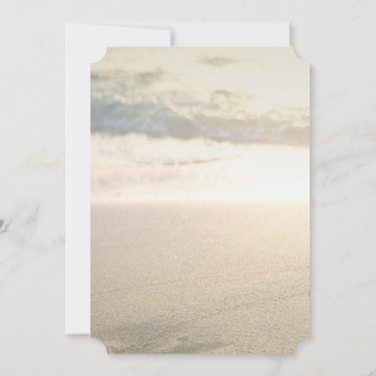 Beach Sunset String Lights Seashell Brautparty Einladung (Rückseite)