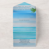 Beach Sunset Tropical Destination Hawaii Sommer All In One Einladung (Außenbereich)