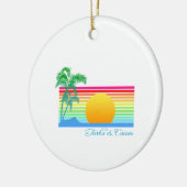 Beach Sunset Turks Caicos Keramik Ornament (Links)
