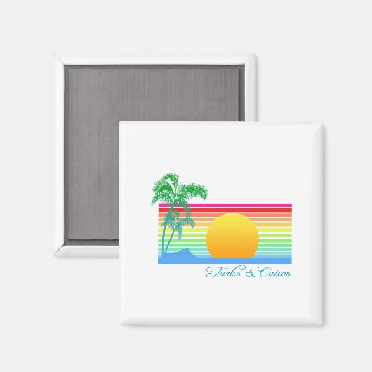 Beach Sunset Turks Caicos Magnet (Vorderseite/Rückseite)