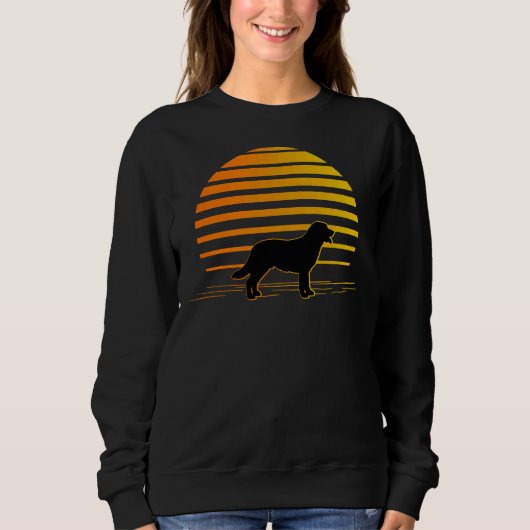 Beach Sunset und Labrador Retriever Sweatshirt (Vorderseite)