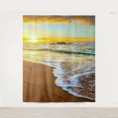 Beach Sunset Wandteppich (Vorderseite)