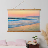 Beach Sunset Wandteppich Mit Holzrahmen (Schlafzimmer)