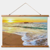Beach Sunset Wandteppich Mit Holzrahmen (Vorne)