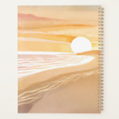 Beach Sunset Watercolor | Beautiful Yellow Ocean Planer (Rückseite)