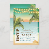 Beach Sunset Wedding RSVP (Vorne/Hinten)