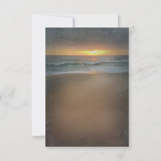 Beach Sunset Wedding RSVP (Rückseite)