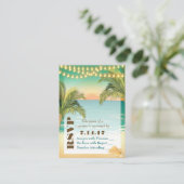 Beach Sunset Wedding RSVP Begleitkarte (Stehend Vorderseite)