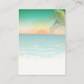 Beach Sunset Wedding RSVP Begleitkarte (Rückseite)