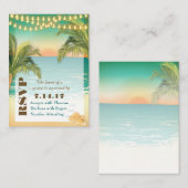 Beach Sunset Wedding RSVP Begleitkarte (Vorne/Hinten)