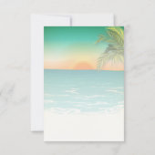 Beach Sunset Wedding RSVP Karte (Rückseite)