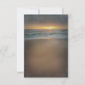 Beach Sunset Wedding RSVP Karte (Rückseite)