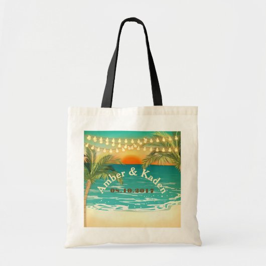Beach Sunset Wedding Tasche (Vorne)
