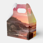 Beach Sunset Wedding Vielen Dank für Ihr Interesse Geschenkschachtel (Rückseite)