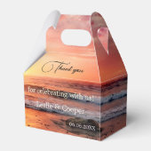 Beach Sunset Wedding Vielen Dank für Ihr Interesse Geschenkschachtel (Vorderseite)