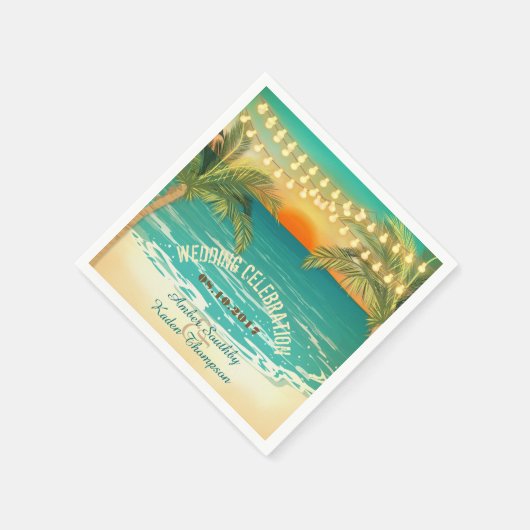 Beach Sunset Wedkins Serviette (Ecke)