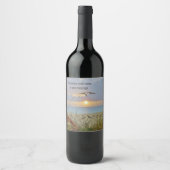 Beach Sunset Wine Label Weinetikett (Vorderseite)