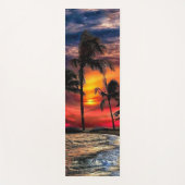 Beach Sunset Yoga Mat mit Palmen Yogamatte (Vorderseite)