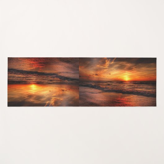  Beach Sunset Yogamatte (Vorderseite (Horizontal))