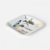 Beach Surf Baby Dusche 7" Square Papierplatte Pappteller (Gewinkelt)