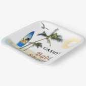 Beach Surf Baby Dusche 9" Square Papierplatte Pappteller (Gewinkelt)