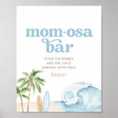Beach Surf Baby Dusche Mimosa Bar Sign Poster (Vorne)